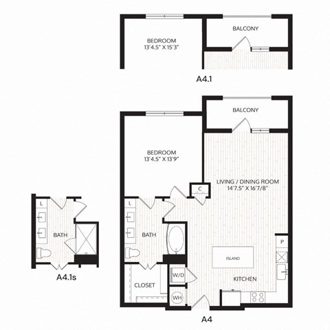 Aura Avant Apartments in Lewisville, Texas A4.2 Floor Plan